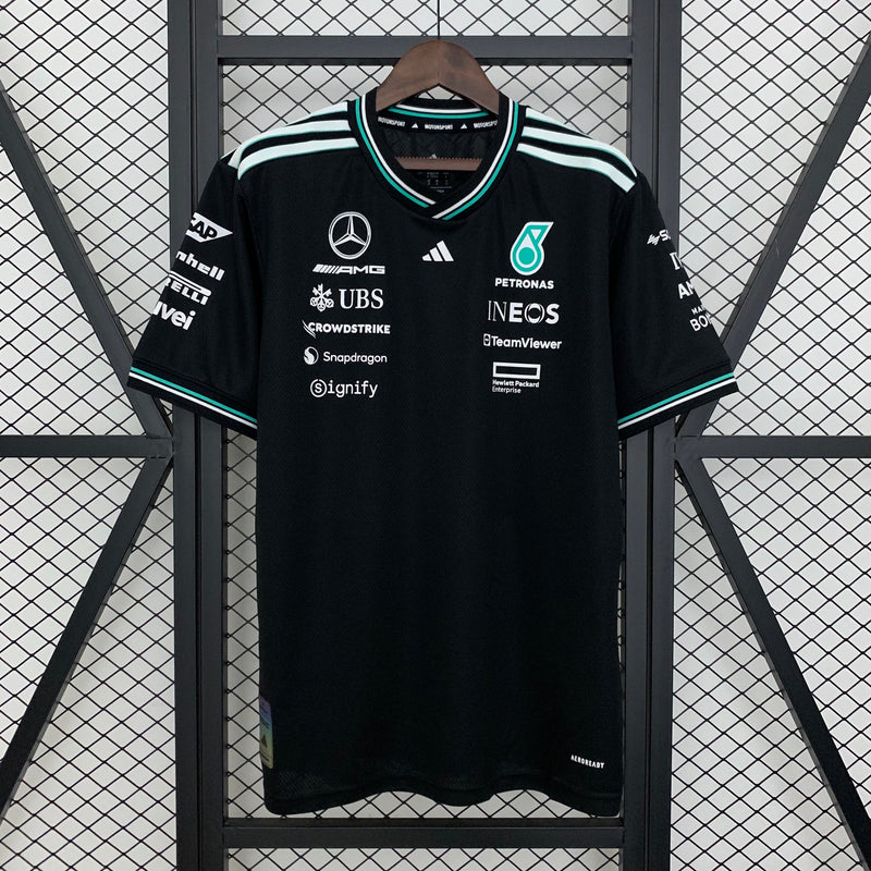 CAMISETA F1 MERCEDES 2025 NEGRA