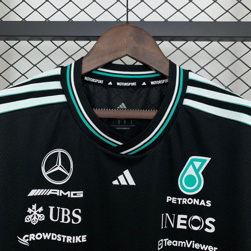 CAMISETA F1 MERCEDES 2025 NEGRA