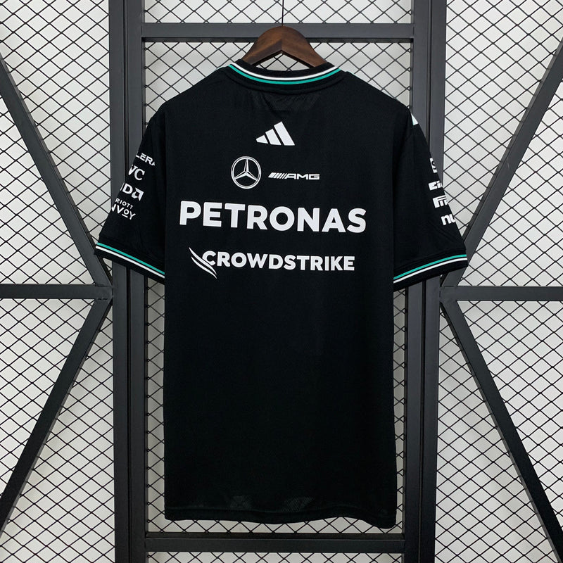 CAMISETA F1 MERCEDES 2025 NEGRA