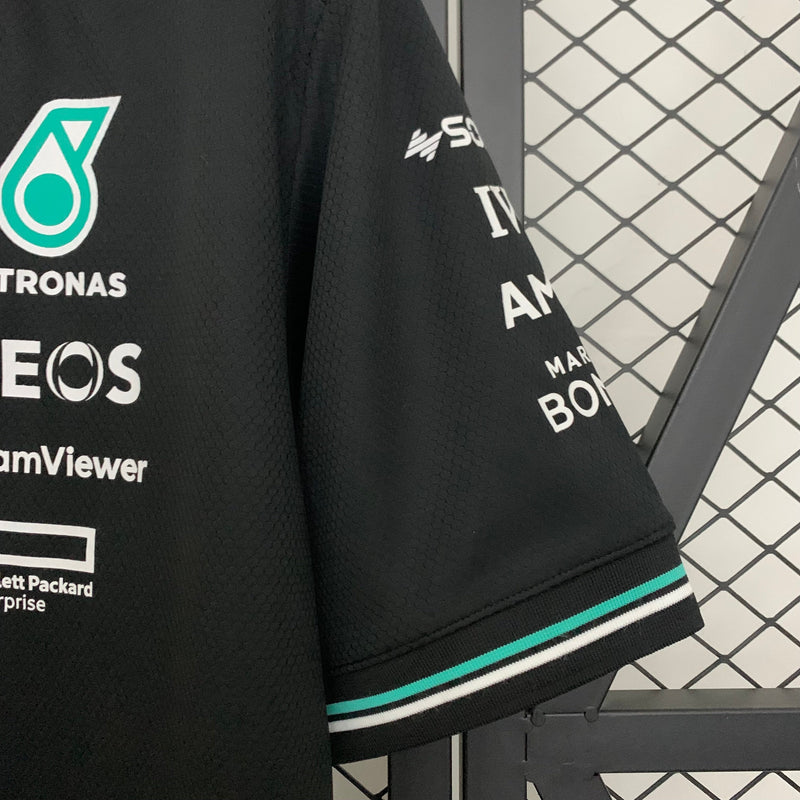 CAMISETA F1 MERCEDES 2025 NEGRA