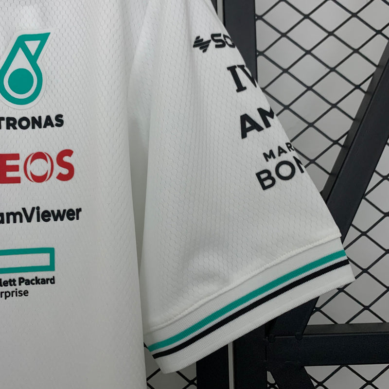 CAMISETA F1 MERCEDES 2025 BLANCA
