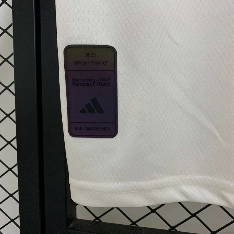 CAMISETA F1 MERCEDES 2025 BLANCA